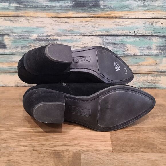 SIZE 8 | Frye Black Suede Ankle Boots - Picture 3 of 5